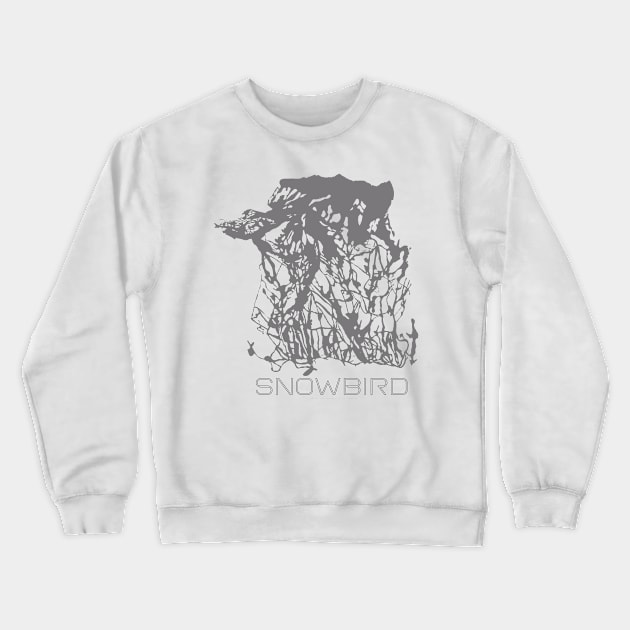 Snowbird Resort 3D Crewneck Sweatshirt by Mapsynergy